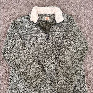 Wonder Nation Olive Green Sherpa Pullover